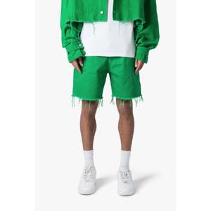 กางเกงขาสั้นผ้ายีนส์ฝอย-สีเขียว - Product Image 2