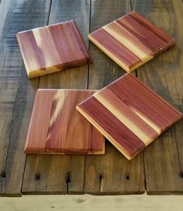 BAMBOO WALNUT COASTERS HANDCRAFTED ECO Friendly Natural <b>Pine</b> Bamboo Walnut Acacia Round square Wooden Wood coaster Set for - Product Image 1
