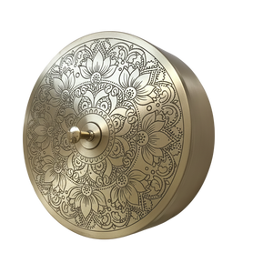 Boîte à masala en laiton indien authentique avec cuillère et compartiments séparés |   Organisateur d'épices de qualité supérieure pour le rangement de la cuisine et l'utilisation hôtelière - Product Image 1