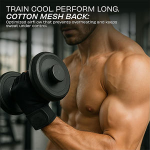 Guantes de cuero genuino para gimnasio, guantes de medio dedo para levantamiento de pesas, entrenamiento, ropa deportiva, guantes de cuero con logotipo personalizado, guantes para gimnasio y Fitness - Product Image 4