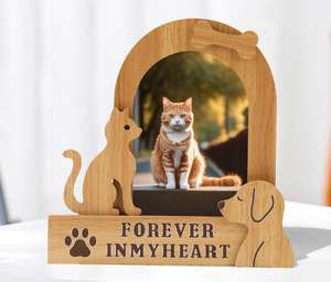 Marco de Fotos Rectangular de Madera Moderno para Mascotas, para Gatos, Perros, Aves, Reptiles, Reutilizable, Ecológico, para Exhibición en Mesa - Product Image 4