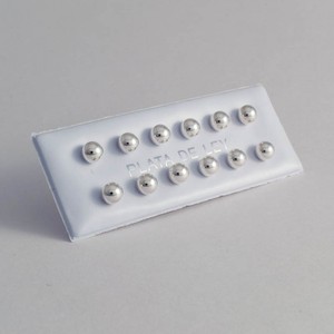 6 paia di orecchini a bottone da 5mm in argento accessorio elegante e raffinato - Product Image 1