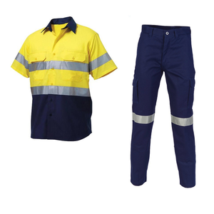 Traffic Reflective Cargo <b>Pants</b> <b>Hi</b> <b>Vis</b> Cotton Working Mechanic Shirt Durable Mens Work <b>Pants</b> With Side Pockets - Product Image 2