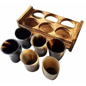 Ensemble de corne à boire Viking faite à la main de meilleure qualité Style animal naturel poli écologique pour la bière de décoration de maison de qualité supérieure - Product Image 3