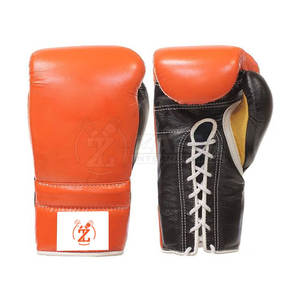Gants de boxe adultes en cuir de haute qualité pour Fitness & MMA fabriqués en usine avec une caractéristique de poignet lacée confortable - Product Image 3