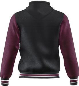 Vente en gros de vestes universitaires en toile personnalisées veste Letterman à col montant pour hommes et femmes personnalisées avec des lettres - Product Image 2