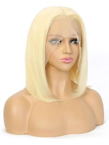 Perruque de luxe en cheveux humains Remy indiens pré-collés avec dentelle HD décolorée, couleur 1B/613 - Product Image 4