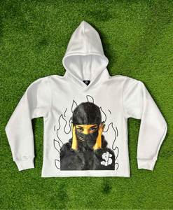 Women's Oversized Boxy Cotton Pullover <b>Hoodie</b> Winter Streetwear <b>Gym</b> <b>Hoodie</b> with Drop Shoulder & Heavyweight Custom Logo - Product Image 1