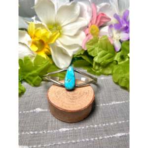 Dave Skeets Kingman Turquoise & Sterling <b>Silver</b> Fashion <b>Cuff</b> <b>Bracelet</b> - Product Image 1