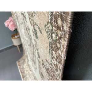 Alfombra Vintage de 3.9x6.7 pies, Alfombra Turca, Alfombra Ombré Marrón Grisáceo - Product Image 3