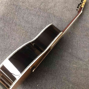 Guitarra acústica de grado <span class=keywords><strong>AA</strong></span>, instrumento personalizado totalmente sólido hecho a mano, se acepta Dreadnought, OM, OOO, Jumbo, para salón - Product Image 5