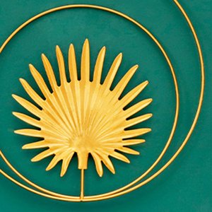 Metal diseño más simple hoja en los anillos acento artesanía pared paisaje fácil montaje Metal pared artes marco para la decoración del hogar - Product Image 5