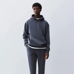 Pull à capuche de survêtement en coton pour hommes personnalisé en usine avec logo imprimé sweat-shirt décontracté à la mode unisexe coupe régulière Streetwear - Product Image 1