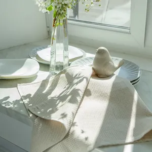 Linen/Cotton Comfortable Eco-Friendly Premium Woven Towels For Kitchen Ultra Soft Environment Safe Hole Sale