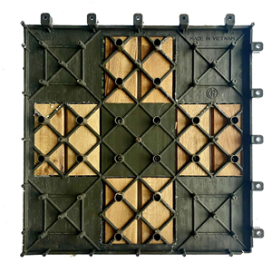 Chất lượng cao 30mm trang trí màu xanh lá cây dưới tấm nối bảng cỏ tilesbalcony cỏ Mat lồng vào nhau cỏ nhân tạo - Product Image 4