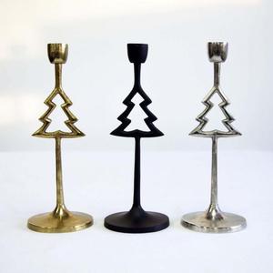 ชุดเชิงเทียนโลหะและไม้คุณภาพพรีเมียม 3 ชิ้น ฐานไม้ ท็อปโลหะ ราคาดีที่สุด - Product Image 3