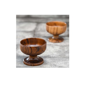 Miniensaladera de madera de acacia de tamaño personalizado, cuenco para servir fruta, muestra gratis, color madera natural, precio bajo - Product Image 1