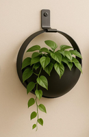 Pots de fleurs suspendus en fer noir avec revêtement en poudre, paniers de jardinage pour balcon, élégants pour la décoration de la maison et des hôtels, vente en gros à prix abordable