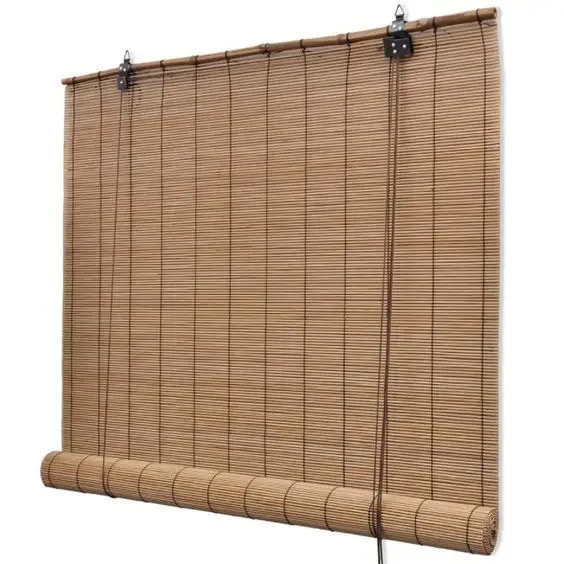 Бамбуковые жалюзи для окон на заказ, полированные бамбуковые шторы, натуральные, окрашенные или окрашенные с эффектом полосы