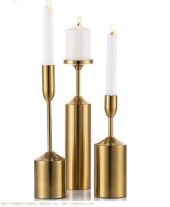 Dernière Arrivée de Haute Qualité À Faible QUANTITÉ MINIMALE DE COMMANDE Géométrique Style Or Bougeoir Maison De Luxe Décor Bougeoir - Product Image 6