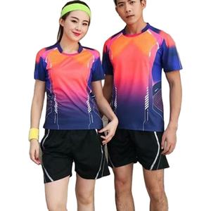 Tenue de badminton personnalisée, ensemble uniforme par sublimation, respirant, coloré, 100% Polyester - Product Image 4