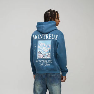 Nouveau sweat à capuche en coton épais et coloré avec logo personnalisé pour hommes 450Gsm sans ficelle à capuche - Product Image 1