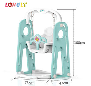 Indoor Fashion Baby`<strong>s</strong> PE Slide with <strong>Swing</strong> Small Plastic Toys Easy Installation - Product Image 3