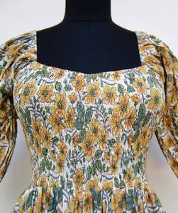 Kaftan de algodón hecho a mano Maxi vestido para mujer último diseño Floral ropa de playa Mini estilo corto con encaje decoración Botón Ajuste - Product Image 4