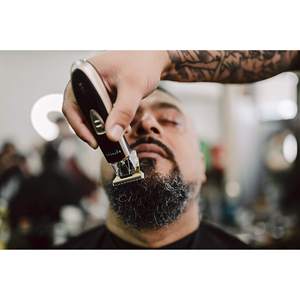 Tondeuse à cheveux sans fil professionnelle pour hommes, lame en acier inoxydable dorée, tondeuse de barbier T-Shaper pour moustache et barbe, électrique, US - Product Image 3