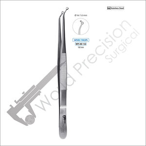Pinzas Quirúrgicas de Precisión WORLD, Anguladas para Sutura, 1.6 mm, 160 mm, para Cirugía General, CE - Product Image 4