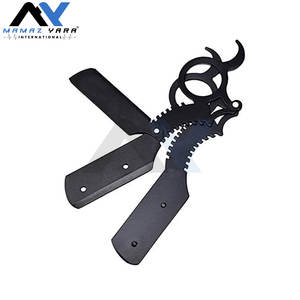 Poignée d'insertion de doigt professionnelle faite en Allemagne Barber Straight Edge Rasage Rasoirs Black Dragon Cut Throat Shavette - Product Image 3