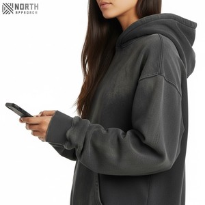 Top mode hommes 100% coton pull soleil fondu à capuche thermique hiver polaire avec motif imprimé haute qualité bas prix sweats à capuche - Product Image 3