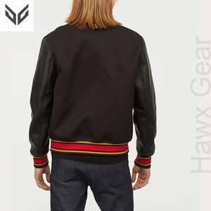 Veste Letterman de style High-Street pour hommes personnalisée avec logo en toile de laine de haute qualité pour l'hiver vêtements d'extérieur bas quantité minimale de commande - Product Image 4