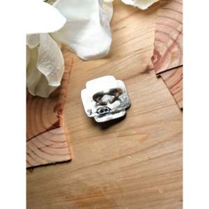 Tillie Jon Kingman <b>Boho</b> Style <b>Ring</b> Turquoise Sterling <b>Silver</b> Size 9 Bezel Setting Inlay Platinum Vermeil Rhodium Everyday Wear - Product Image 4