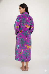 Luxury Unisex Velvet House Robe Boho Kimono Indian cotton Lining Love Classic Elegant Sexy Gift for Adults Summer - Product Image 4