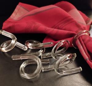 Rond de serviette rond en bois et résine Vaisselle Rond de serviette en vrac de mariage de haute qualité - Product Image 6