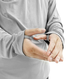 Sweat à capuche à manches longues personnalisé, chemise de pêche, gris clair, unisexe, respirant, séchage rapide, UPF 50, imprimé par sublimation, performance en plein air - Product Image 3