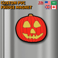 Maßgefertigte Halloween-Gummi-Kühlschrankmagnete Kürbiskopf PVC-Gummi-Kühlschrankmagnete Silikon-Gummi-Kühlschrankmagnete als Souvenir