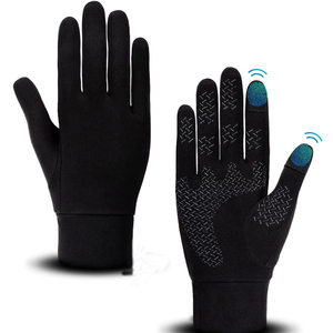 Gants fins à tous les doigts Printemps Automne Hiver Sports Anti-éclaboussures Eau Anti-dérapant Running Outdoor Touch Screen Gloves Warm Features - Product Image 1