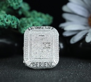 Wholesale Custom Full Iced Out Moissanite Diamond <b>Name</b> Ring 925 Sterling Silver Men's Hip Hop Jewelry by Phoenix Enterprise - Product Image 1