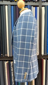 Blazer d'affaires pour hommes unisexe #208 respirant tissé plissé devant Style bouton braguette simple boutonnage grande taille costumes pour adultes - Product Image 5