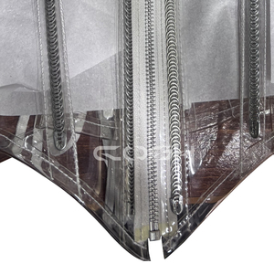 Wholesale Clear <b>PVC</b> Waist Trainer Hourglass Silhouette Overbust Lingerie Corset with Heavy Duty Steel Boning - Product Image 5