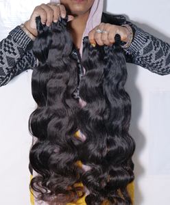 Extensiones de cabello humano natural ondulado barato pelo virgen indio Remy vendedores de cabello birmano crudo sin procesar - Product Image 2