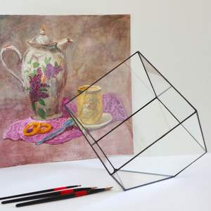 Brass Glass Pentagon Regular Geometric Terrarium Container Miniature Outdoor <b>Fairy</b> Garden <b>Gift</b> Customized Size & Style - Product Image 4