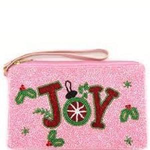 Vente en gros de sacs à main élégants brodés à la main Père Noël perlé porte-monnaie fermeture éclair pochette mode sacs à main pochette pour les fêtes de fin d'année - Product Image 5