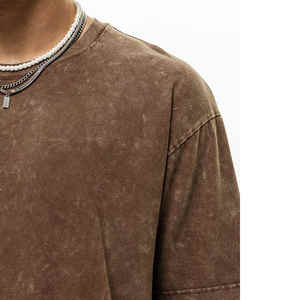 T-shirts Homme Oversize en Coton Épais Personnalisables avec Logo, Impression Haute Qualité, Marron Délavé, Blancs, 280g, Écologiques, Séchage Rapide - Product Image 6