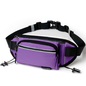 Sac banane unisexe en nylon de 5 pouces avec fermeture éclair, imperméable, pour le sport, avec décorations de patchs, idéal pour les voyages en extérieur - Product Image 6