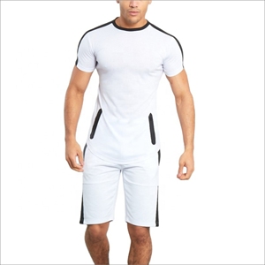 Conjunto Deportivo de Verano para Hombre de 2 Piezas, Talla Grande, Poliéster/Algodón, Negro, MOQ Bajo - Product Image 6