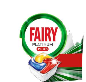 Pastillas para Lavavajillas Fairy Platinum Plus – Paquete Grande, 59 Pastillas, Paquete XXL, Limón - Product Image 1