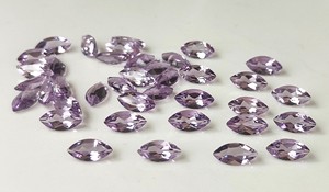 Haute qualité fait à la main naturel rose améthyste Marquise coupe pierres précieuses à facettes 3x6mm-5x10mm pour la fabrication de bijoux prix de gros - Product Image 3